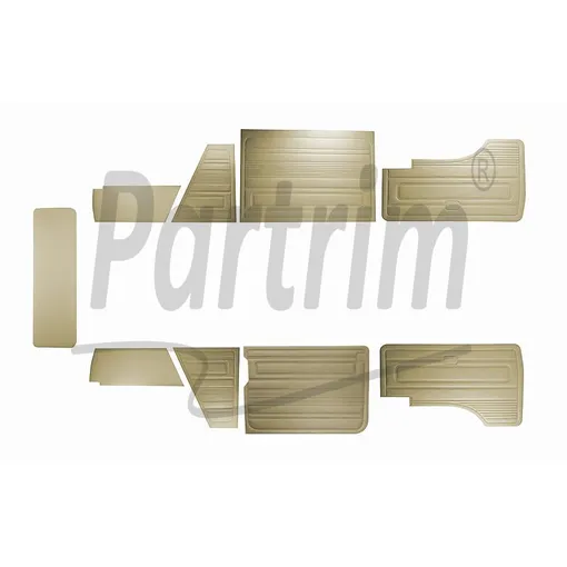 VW T3 T25 BUS 1985-1992 DØRPANELER 9 STK BEIGE SENE STIL