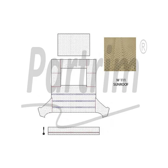 MERCEDES W111 SEDAN HEADLINER MED SOLTAK