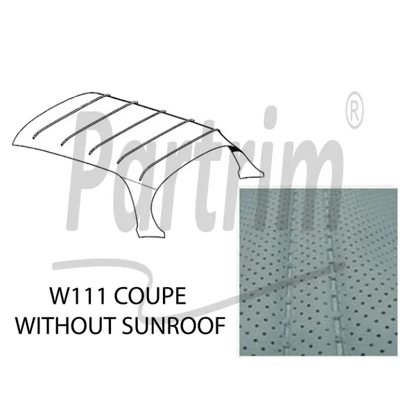 MERCEDES W111 COUPE HEADLINER SILKEGRÅ
