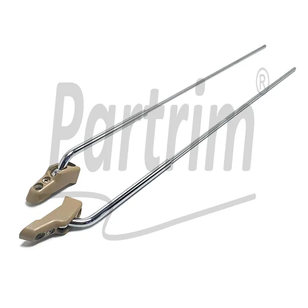 MERCEDES R107 SUNVISOR STANG METALLBRAKETT BEIGE 1 SETT