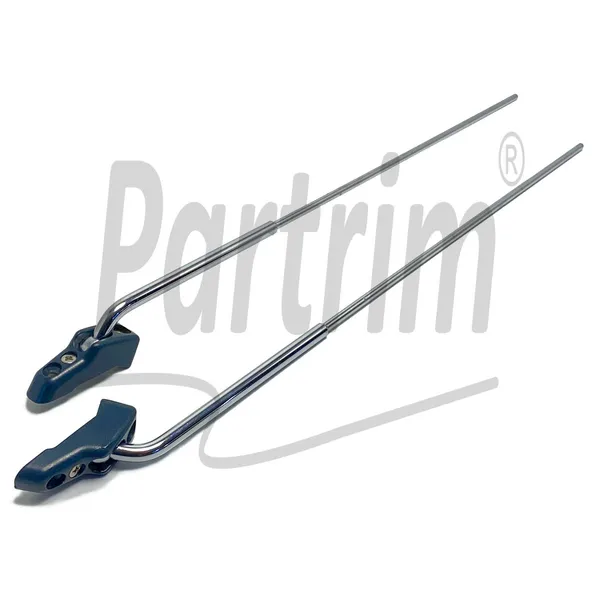 MERCEDES R107 SUNVISOR STANG METALLBRAKETT MØRKEBLÅ 1 SETT