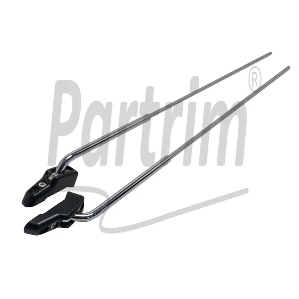 MERCEDES R107 SUNVISOR STANG METALLBRAKETT SORT 1 SETT