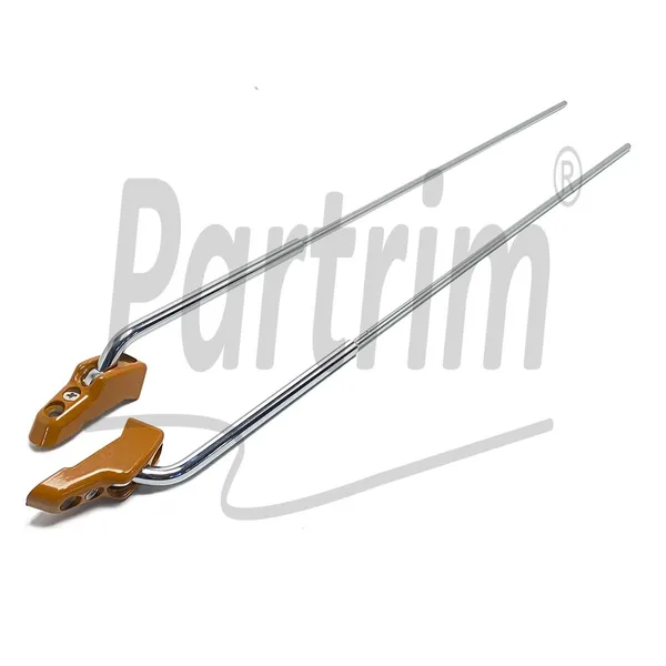 MERCEDES R107 SUNVISOR STANG METALLBRAKETT TOBAKK 1 SETT