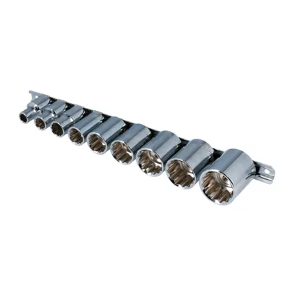 Pipesett whitworth 1/2", 9 deler