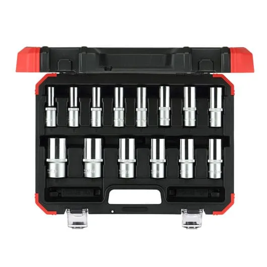 Gedore langpipesett 1/2", 14 deler