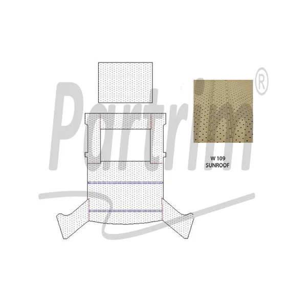 MERCEDES W109 HEADLINER MED SOLTAK