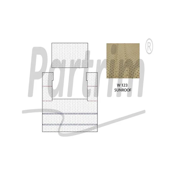 MERCEDES W123 COUPE HEADLINER MED SOLTAK