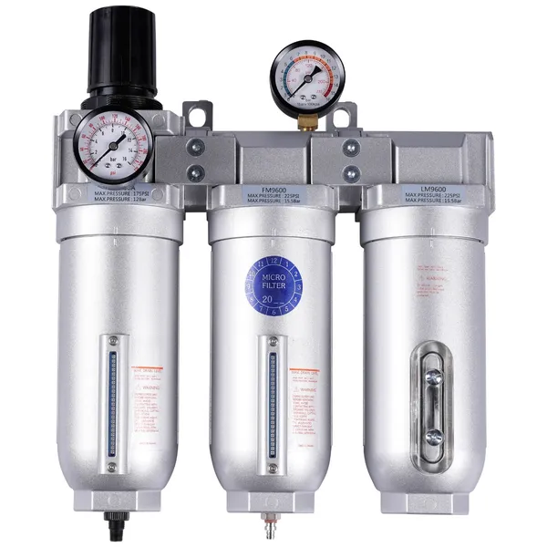 Filter-/regulator/tørkesystem for lakkering og sandblåsing 