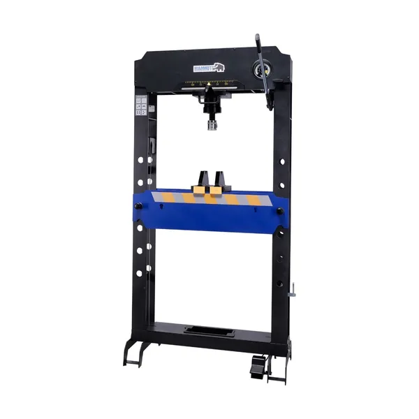 Verkstedpresse Bred arbeidsplattform lufthydraulisk med fotpedal 30 tonn