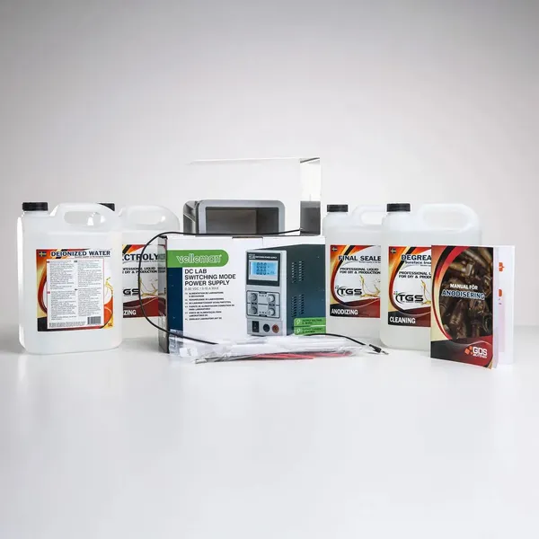 Anodisering av aluminium – startpakke med stor strømforsyning