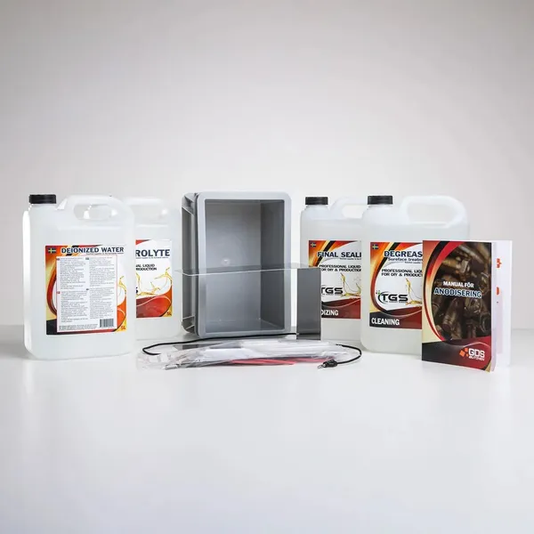 Anodisering av aluminium – startpakke uten strømforsyning