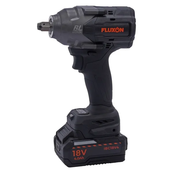 Fluxon batteridrevet muttertrekker 1/2 tomme, 1080 Nm, 2 x 4 Ah