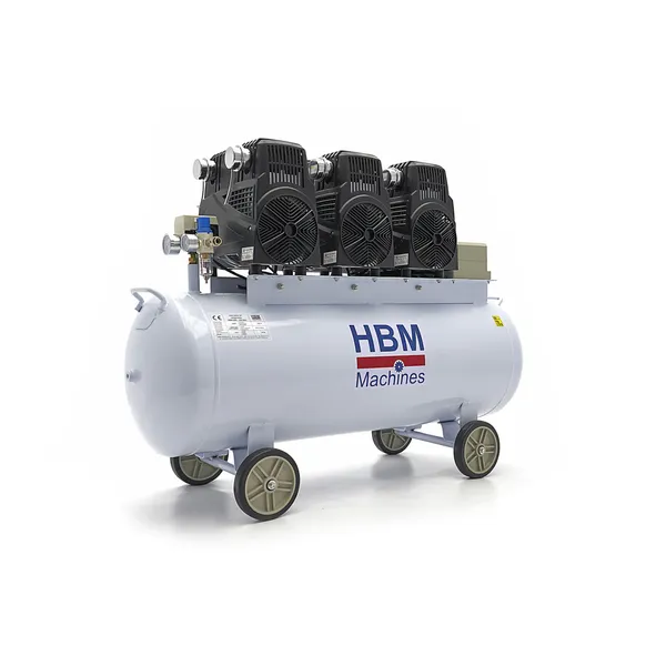 Stillegående kompressor, 5,5hk/150 l. 1-fas