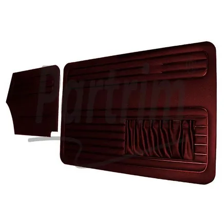 VW OLD BEETLE 1500 CABRIO DØRPANELSETT BURGUNDY 1967 - 1970 - 4 STK