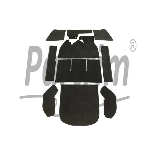VW OLD BEETLE 1303 GULVTEPESETT 10 STK SORT 1973 - 1975