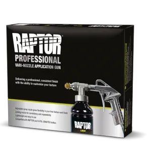 Raptor påføringspistol med justerbar dyse