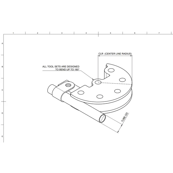 Bøyematrise for Modell 3 rørbøyer 1" 1/8 rørdiameter