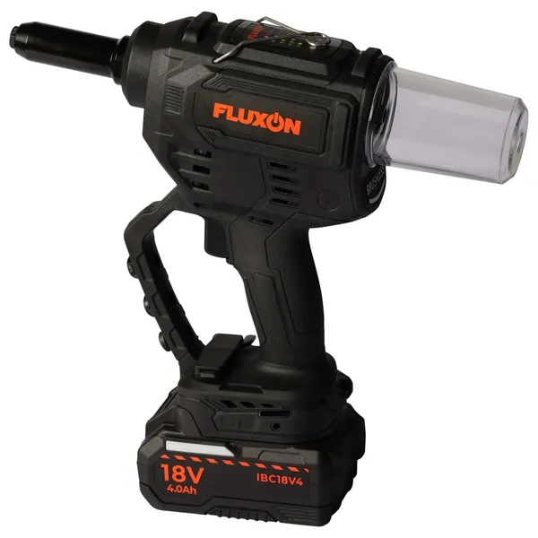 Fluxon batteridrevet naglepistol inkl. 4 Ah batteri og lader