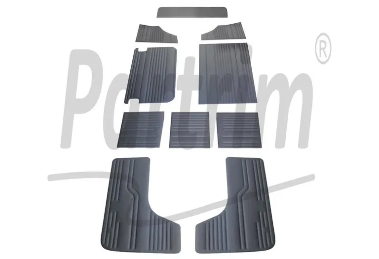 VW T2 BUS INNVENDIG SIDEPANELSETT 10 STK GRÅ / 06-1967 - 07 -1970 TIDLIG STIL
