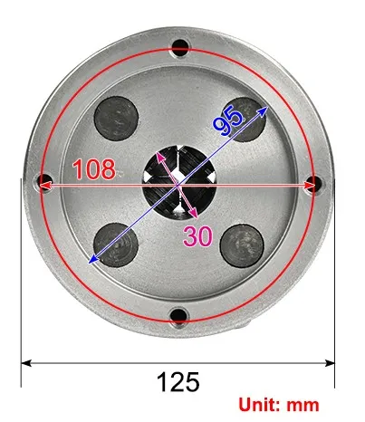 Bakkskive 4-bakke 125mm