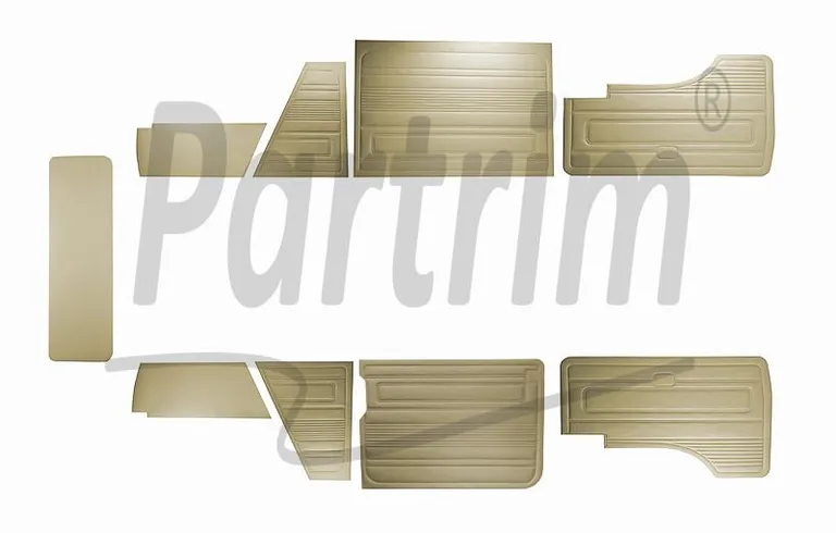 VW T3 T25 BUS 1985-1992 DØRPANELER 9 STK BEIGE SENE STIL