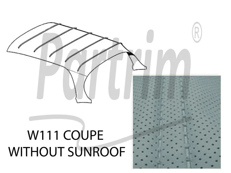 MERCEDES W111 COUPE HEADLINER SILKEGRÅ