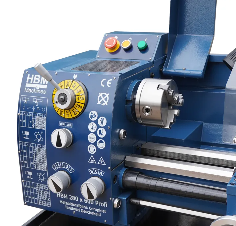 Dreiebenk m/girkasse, 280x600 mm.