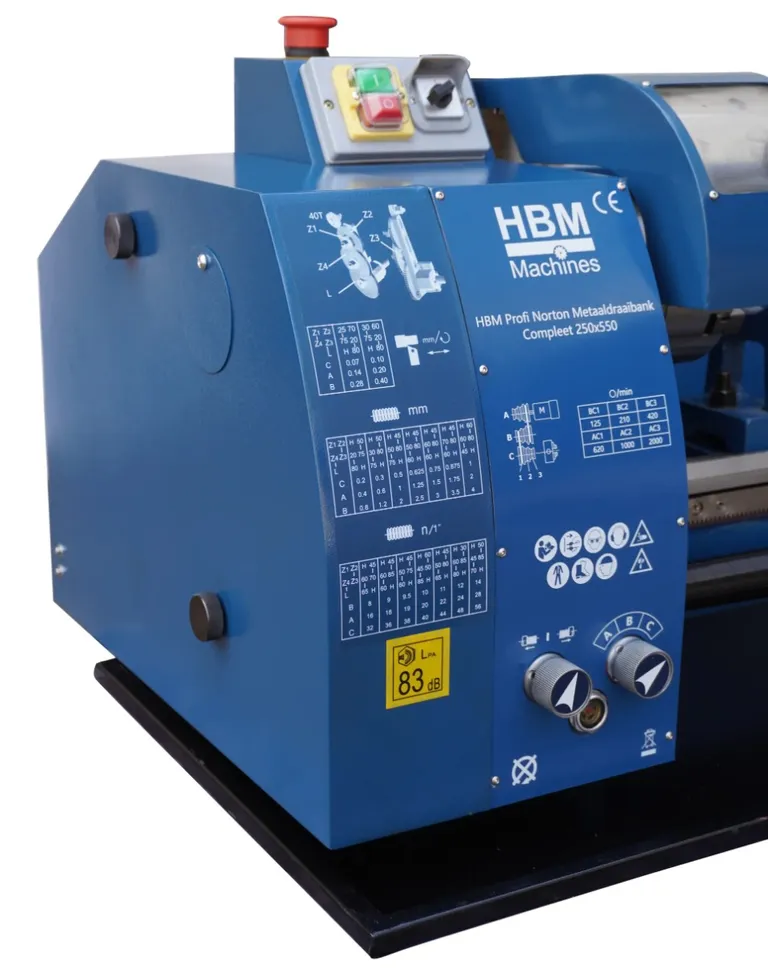 HBM dreiebenk 250x550 m/reimskift