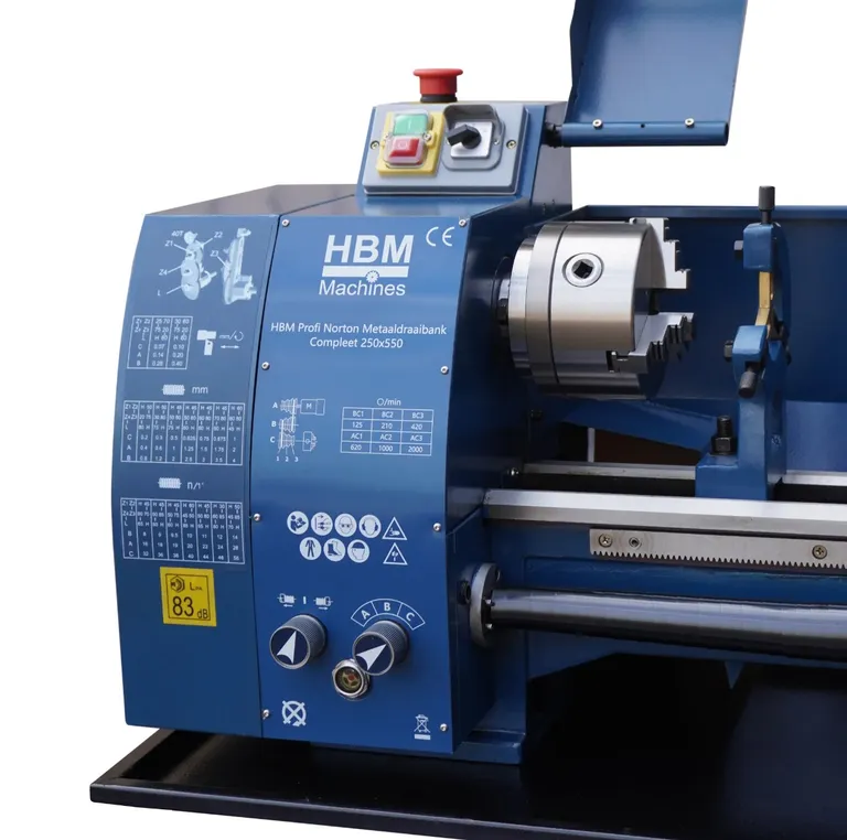 HBM dreiebenk 250x550 m/reimskift