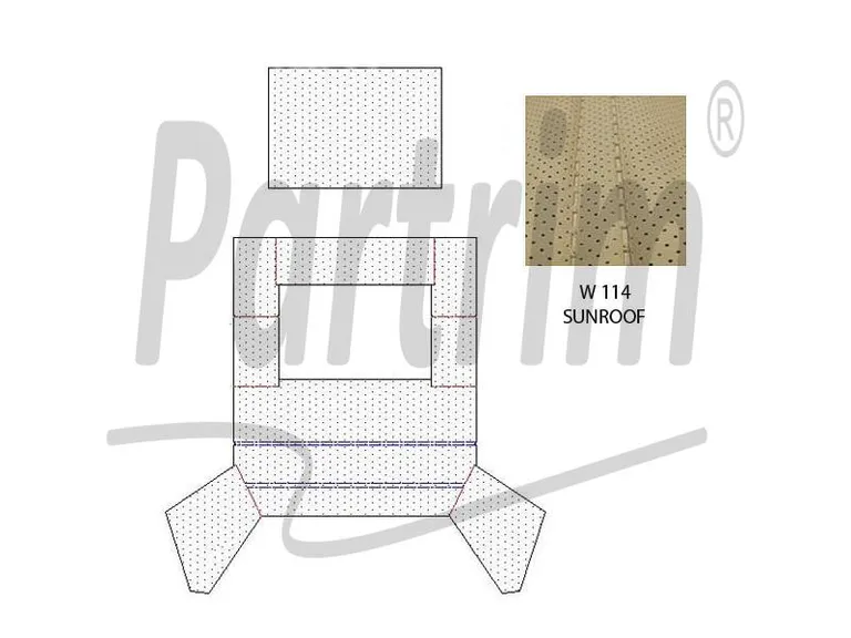 MERCEDES W114 COUPE HEADLINER MED SOLTAK