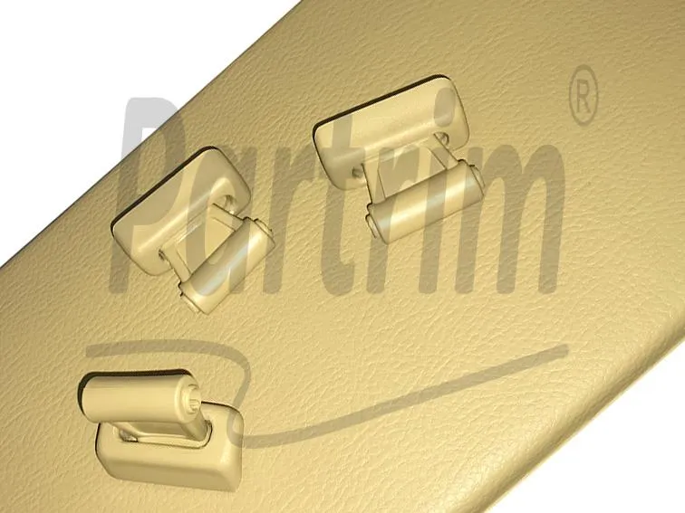 MERCEDES R107 SUNVISOR CLIPS BEIGE 1 SETT
