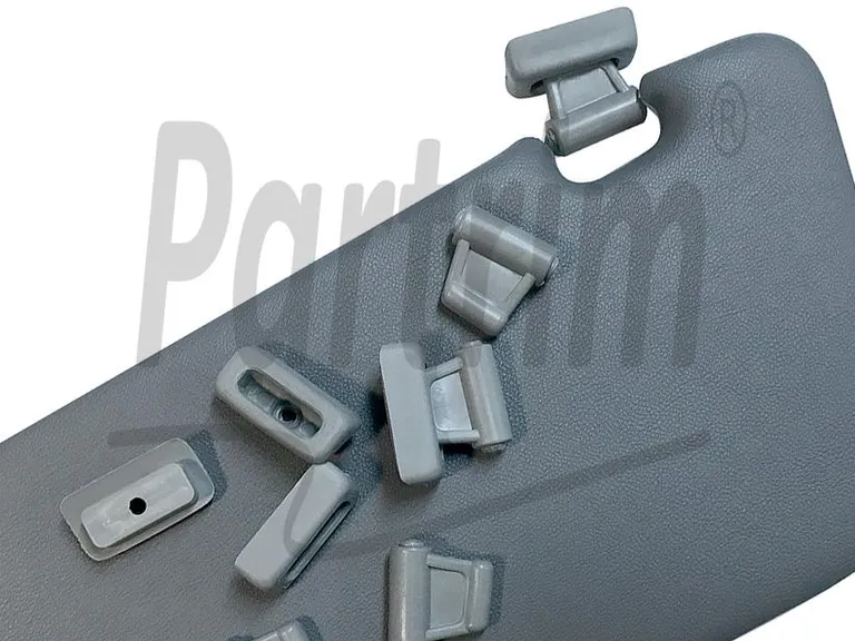 MERCEDES R107 SUNVISOR CLIPS GRÅ 1 SETT