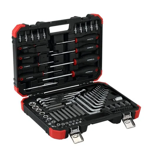 Gedore Torxverktøysett, 1/4"+1/2", 75 deler