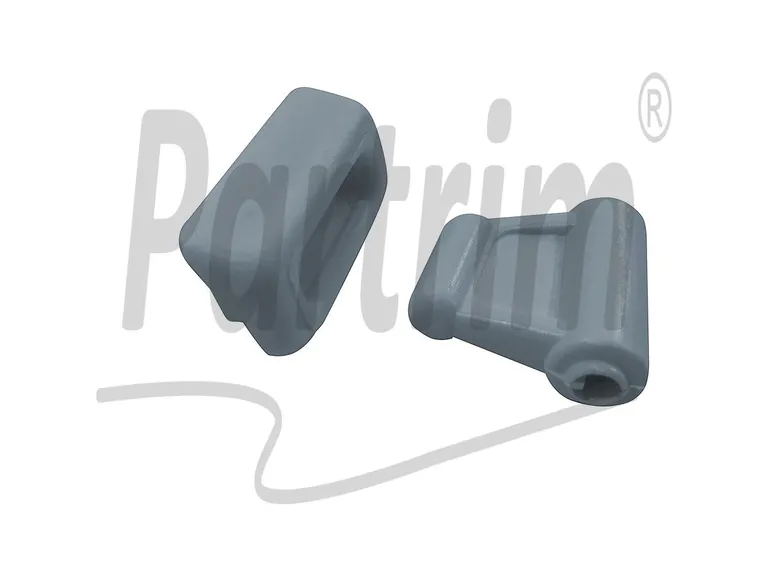MERCEDES R107 SUNVISOR CLIPS GRÅ 1 SETT