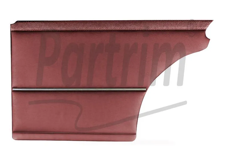 MERCEDES W109 LANGE DØRPANELER BURGUNDY MED NIKKEL 4 STK (2 FRONT - 2 BAK)