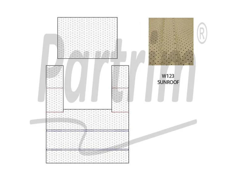 MERCEDES W123 SEDAN HEADLINER MED SOLTAK