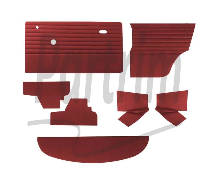 MINI COOPER 1970 - 2000 MK3 - MK4 DØRPANELSETT BURGUNDY - 9 STK