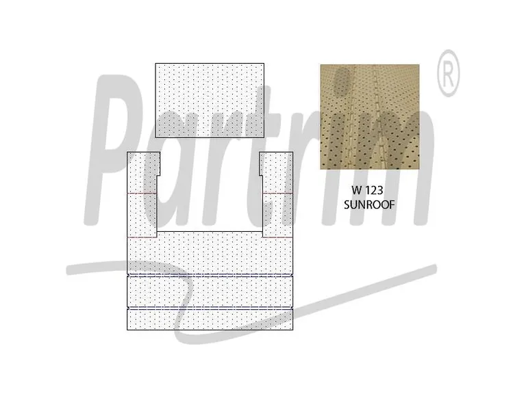 MERCEDES W123 COUPE HEADLINER MED SOLTAK