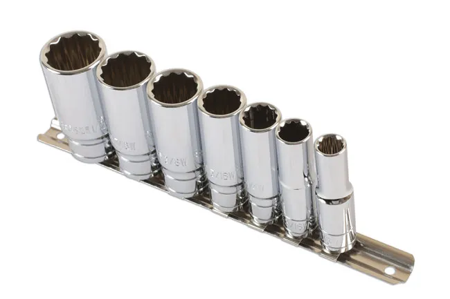 Langpipesett whitworth 3/8", 7 deler