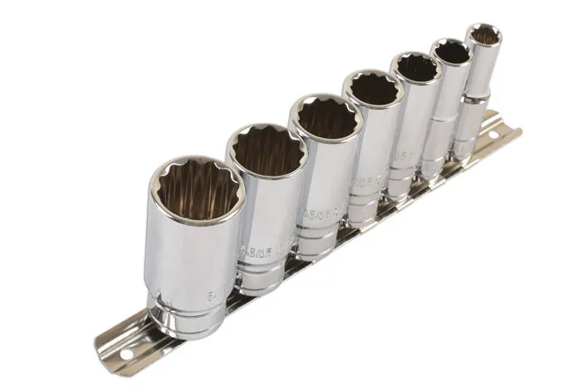 Langpipesett whitworth 3/8", 7 deler