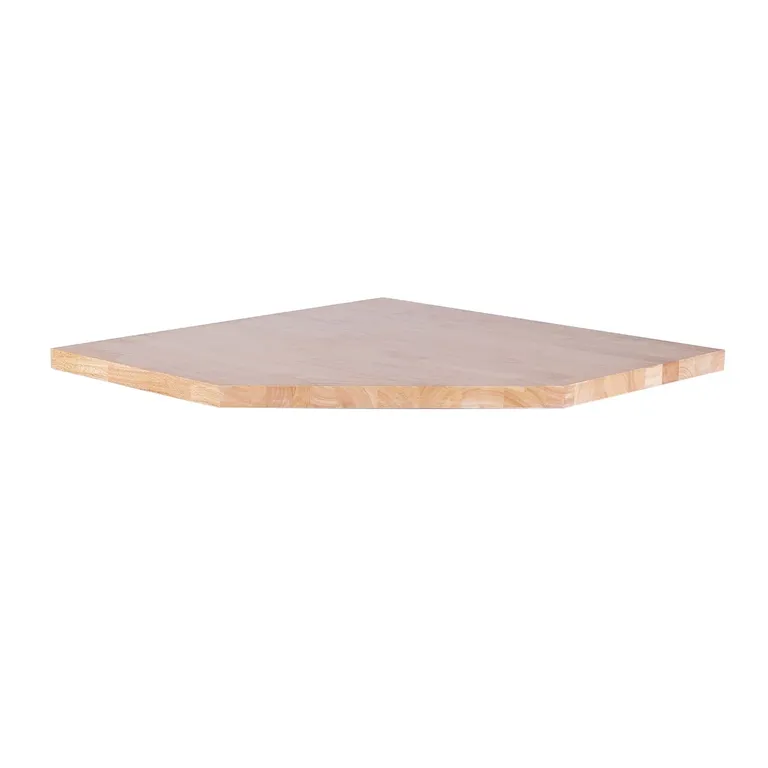 Benkeplate i heltre til hjørneskap 864 x 36 x 864 x 1223 mm