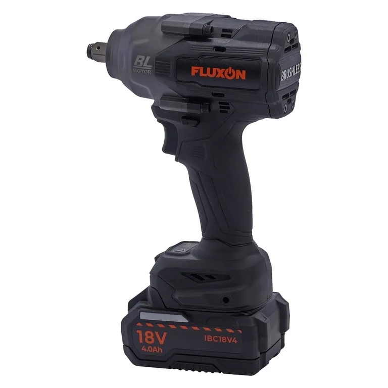 Fluxon batteridrevet muttertrekker 1/2 tomme, 1080 Nm, 2 x 4 Ah