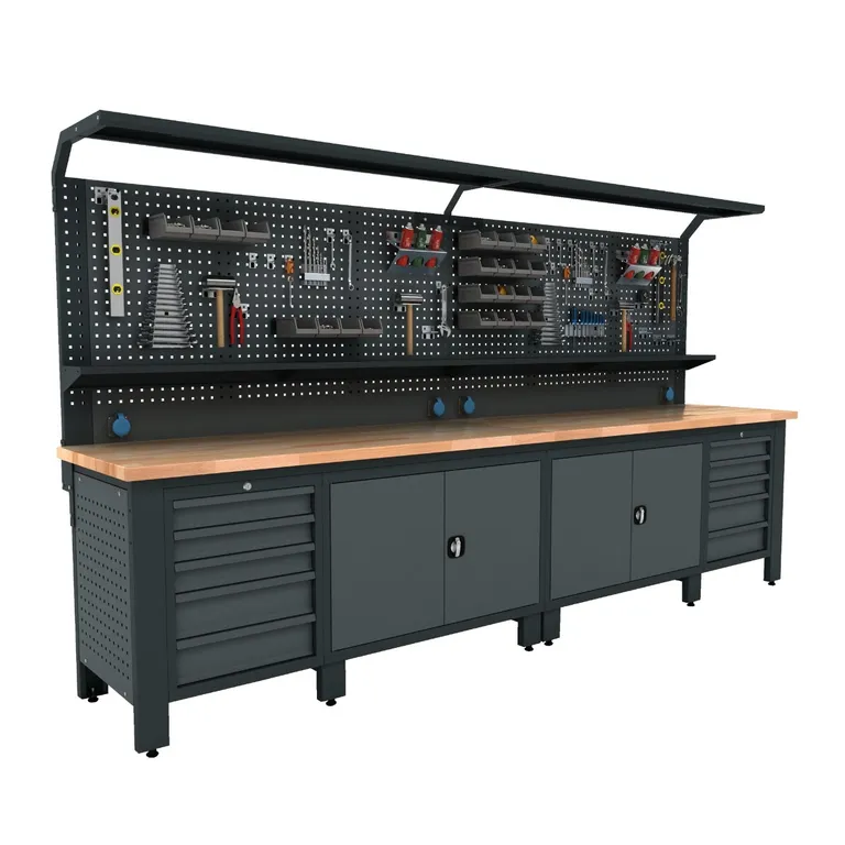 Arbeidsbenk for industri, 356 cm.