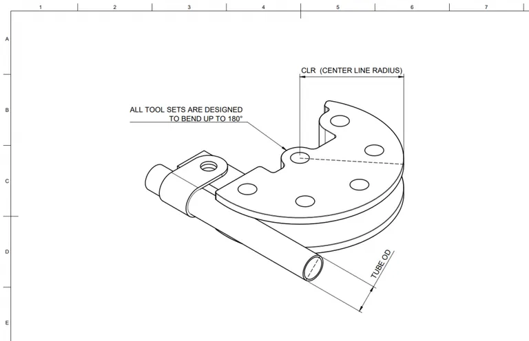 Bøyematrise for Modell 32 rørbøyer - 20mm rørdiameter