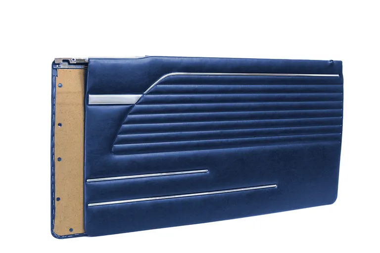 BMW E10 2002 DØRPANELSETT MED NIKKEL 2 STK MØRKEBLÅ tidlig modell (1966 - 1973)