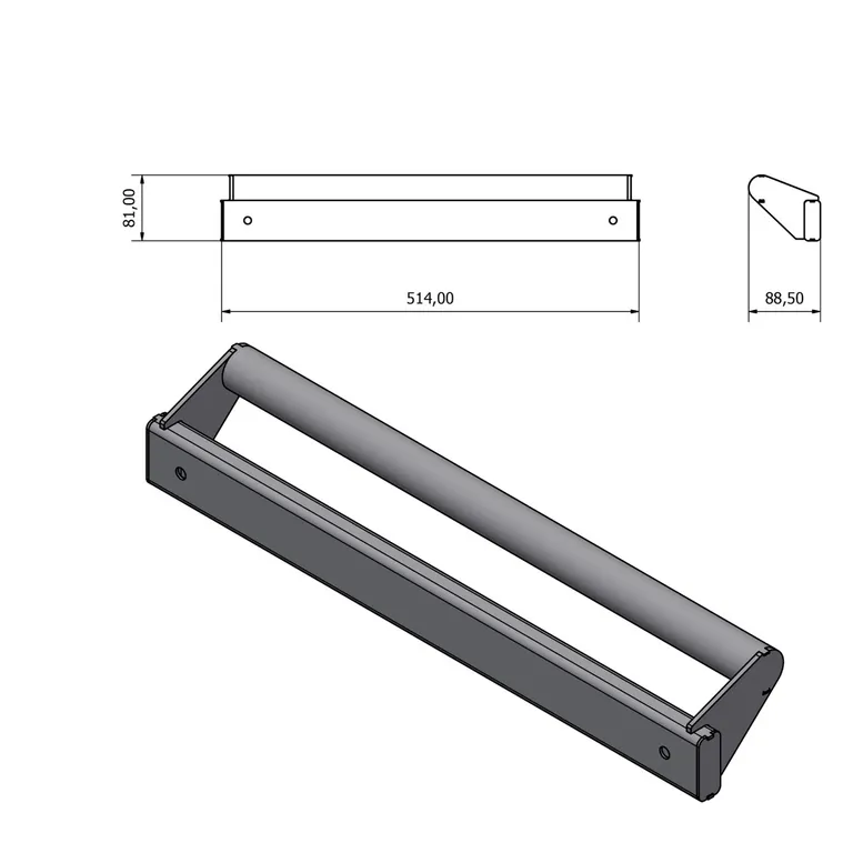 Ramme for mobil arbeidsbenk 186 cm. (trippel)