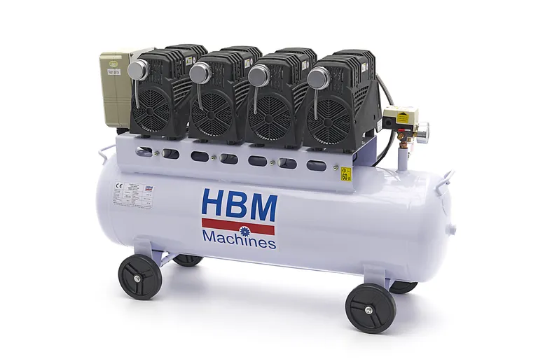 Stillegående kompressor, 4 hk./80 l. 