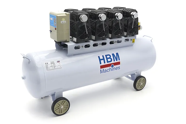 Stillegående kompressor, 4 hk./200 l. 