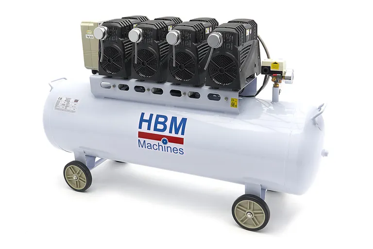 Stillegående kompressor, 4 hk./200 l. 