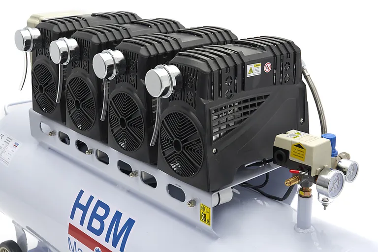 Stillegående kompressor, 4 hk./200 l. 